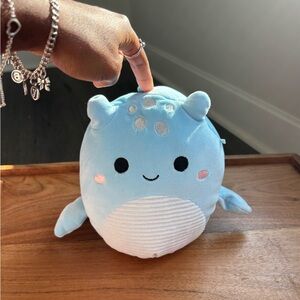 Squishmallows Blue and White Stuffed Animal